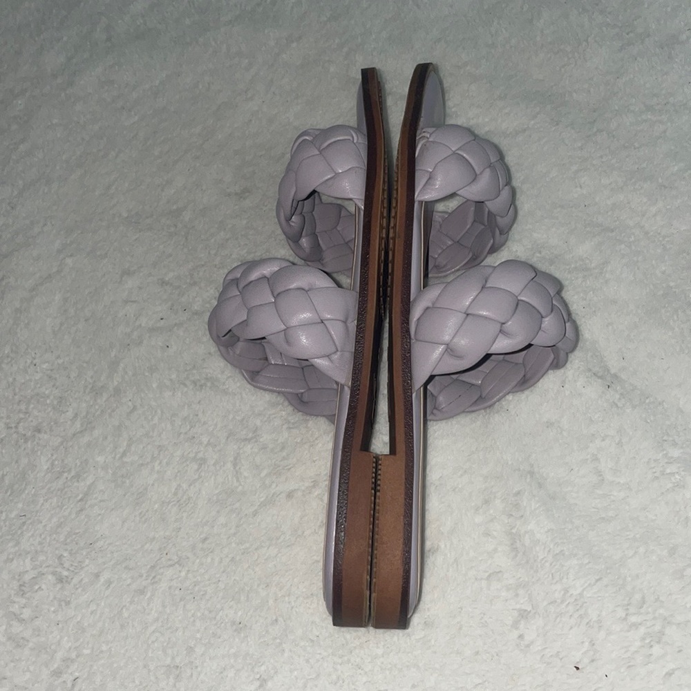 Time and Tru Braided Lavender Slippers Size 8 - Picture 3 of 4